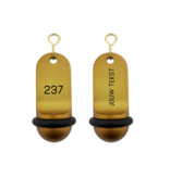 CombiCraft Midi Classic aluminium hotel sleutelhanger goud met zwarte gravering