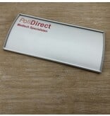 Kantoor naambordje van zilverkleurig aluminium 205 x 100 mm met eigen ontwerp - per 1 stuk