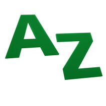 Plexiglas losse letters groen