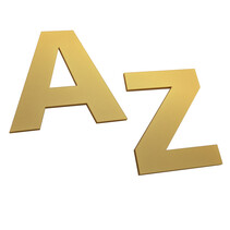 Plexiglas losse letters goud