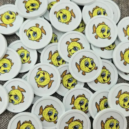 CombiCraft Kleine plastic munten Ø23mm met jouw eigen ontwerp - per 100 stuks