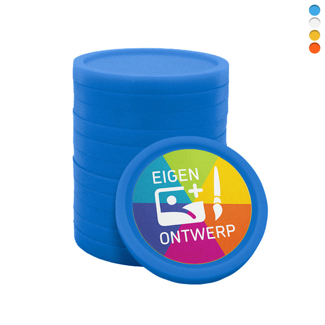 CombiCraft Plastic munten Ø24mm bedrukken met eigen ontwerp - per 100 stuks