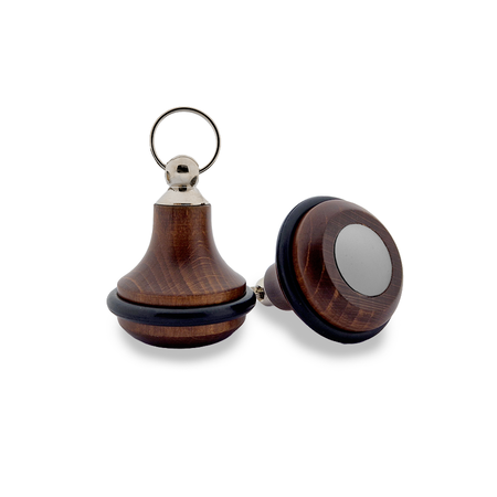 CombiCraft Houten hotel sleutelhanger Belly Wood donkerbruin blanco of met gravering - per 1 stuk
