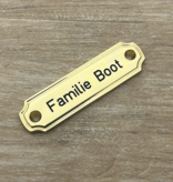 CombiCraft Messing retro deurnaamplaatjes, naamplaatjes voor bij de voordeur of bij het huisnummer