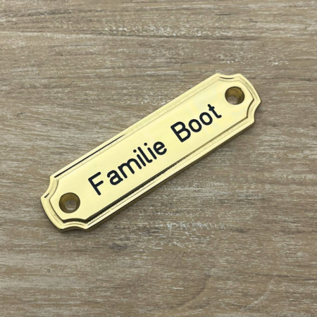 CombiCraft Messing retro deurnaamplaatjes, naamplaatjes voor bij de voordeur of bij het huisnummer