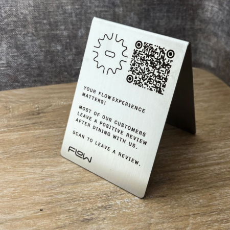 CombiCraft RVS tafelbordje van 100 x 100 mm met eigen ontwerp - per 1 stuk