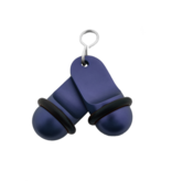 CombiCraft Mini Classic aluminium hotelsleutelhanger in blauw met zilveren gravering