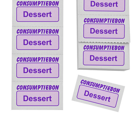 CombiCraft Consumptiebon dessert op strips - per 1000 bonnen