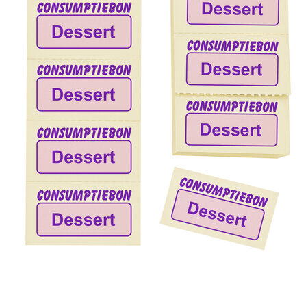 CombiCraft Consumptiebon dessert op strips - per 1000 bonnen