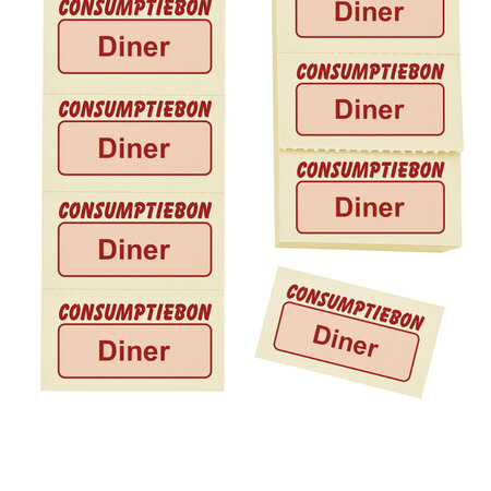 CombiCraft Consumptiebon diner op strips - per 1000 bonnen