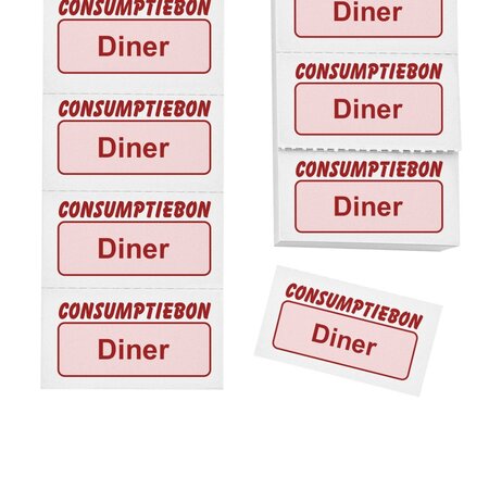 CombiCraft Consumptiebon diner op strips - per 1000 bonnen