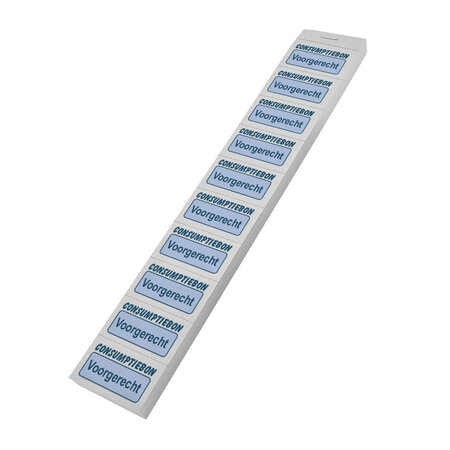 Consumptiebon voorgerecht op strips - per 1000 bonnen