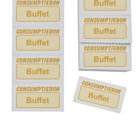 CombiCraft Consumptiebon buffet op strips - per 1000 bonnen