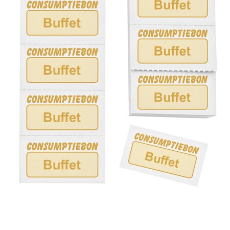CombiCraft Consumptiebon buffet op strips - per 1000 bonnen