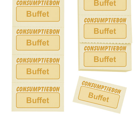 CombiCraft Consumptiebon buffet op strips - per 1000 bonnen