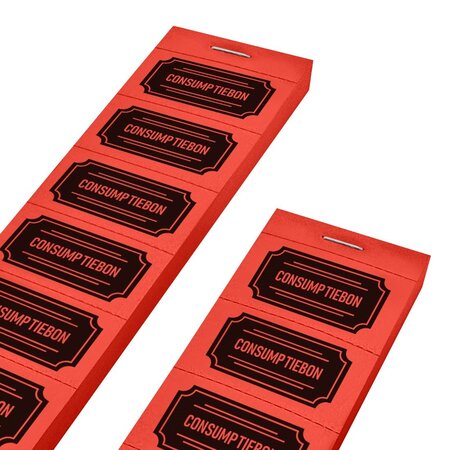 CombiCraft Consumptiebon in klassieke stijl met tekst consumptiebon op strips - per 1000 bonnen