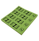 CombiCraft Consumptiekaart met hele en halve consumpties zwarte druk 10 consumpties - per 50 kaarten