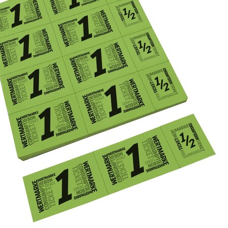 CombiCraft Consumptiekaart met hele en halve consumpties zwarte druk 10 consumpties - per 50 kaarten