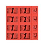 CombiCraft Consumptiekaart met hele en halve consumpties zwarte druk 10 consumpties - per 50 kaarten