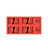 CombiCraft Consumptiekaart met hele en halve consumpties zwarte druk 5 consumpties - per 50 kaarten