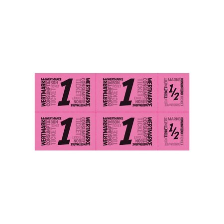 CombiCraft Consumptiekaart met hele en halve consumpties zwarte druk 5 consumpties - per 50 kaarten