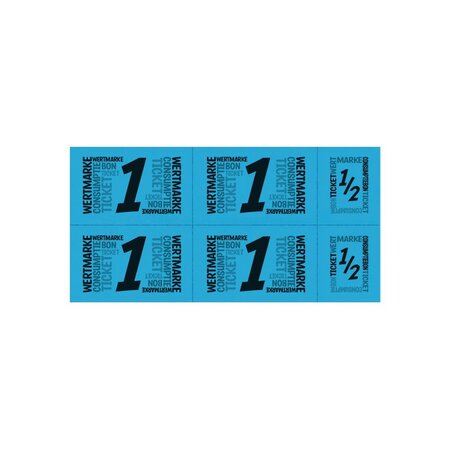 CombiCraft Consumptiekaart met hele en halve consumpties zwarte druk 5 consumpties - per 50 kaarten