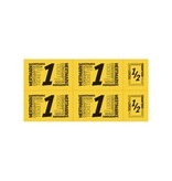 CombiCraft Consumptiekaart met hele en halve consumpties zwarte druk 5 consumpties - per 50 kaarten