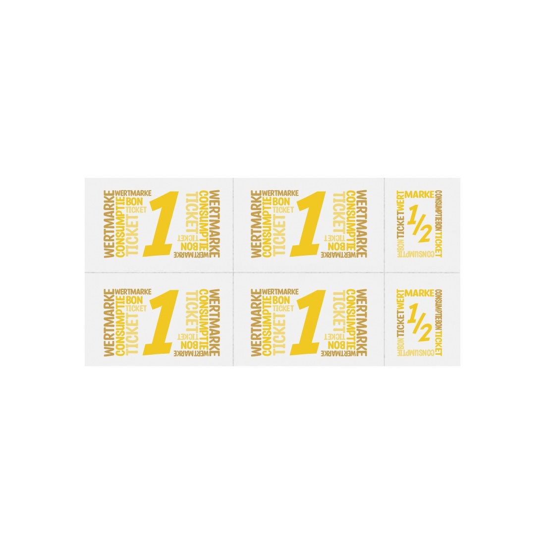 CombiCraft Consumptiekaarten met hele en halve consumpties met full colour opdruk 5 consumpties - per 50 kaarten