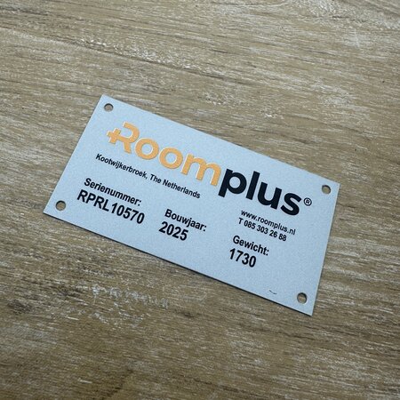 CombiCraft Nummerplaatjes Aluminium Zilver 88x46mm Rechthoek ½mm dik met 4 gaatjes