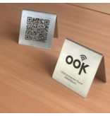 RVS tafelbordje van 70 x 70 mm met eigen ontwerp - per 1 stuk