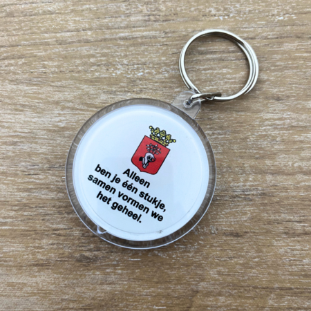 Plexiglas sleutelhanger met jouw foto cirkel groot Ø47mm - per 1 stuk