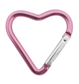 CombiCraft Karabijnhaak hart kleurenmix 44x43mm aluminium - per set van 6 kleuren