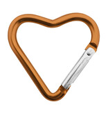 CombiCraft Karabijnhaak hart kleurenmix 44x43mm aluminium - per set van 6 kleuren