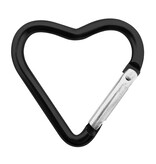 CombiCraft Karabijnhaak hart kleurenmix 44x43mm aluminium - per set van 6 kleuren