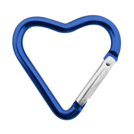 CombiCraft Karabijnhaak hart kleurenmix 44x43mm aluminium - per set van 6 kleuren