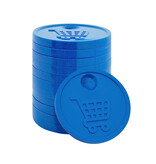 CombiCraft Plastic winkelwagenmunten €0,50 formaat met gat - per 100 stuks