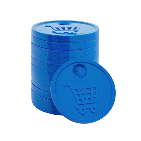 CombiCraft Plastic winkelwagenmunten €0,50 formaat met gat - per 100 stuks