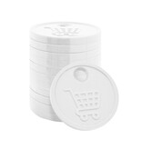 CombiCraft Plastic winkelwagenmunten €0,50 formaat met gat - per 100 stuks