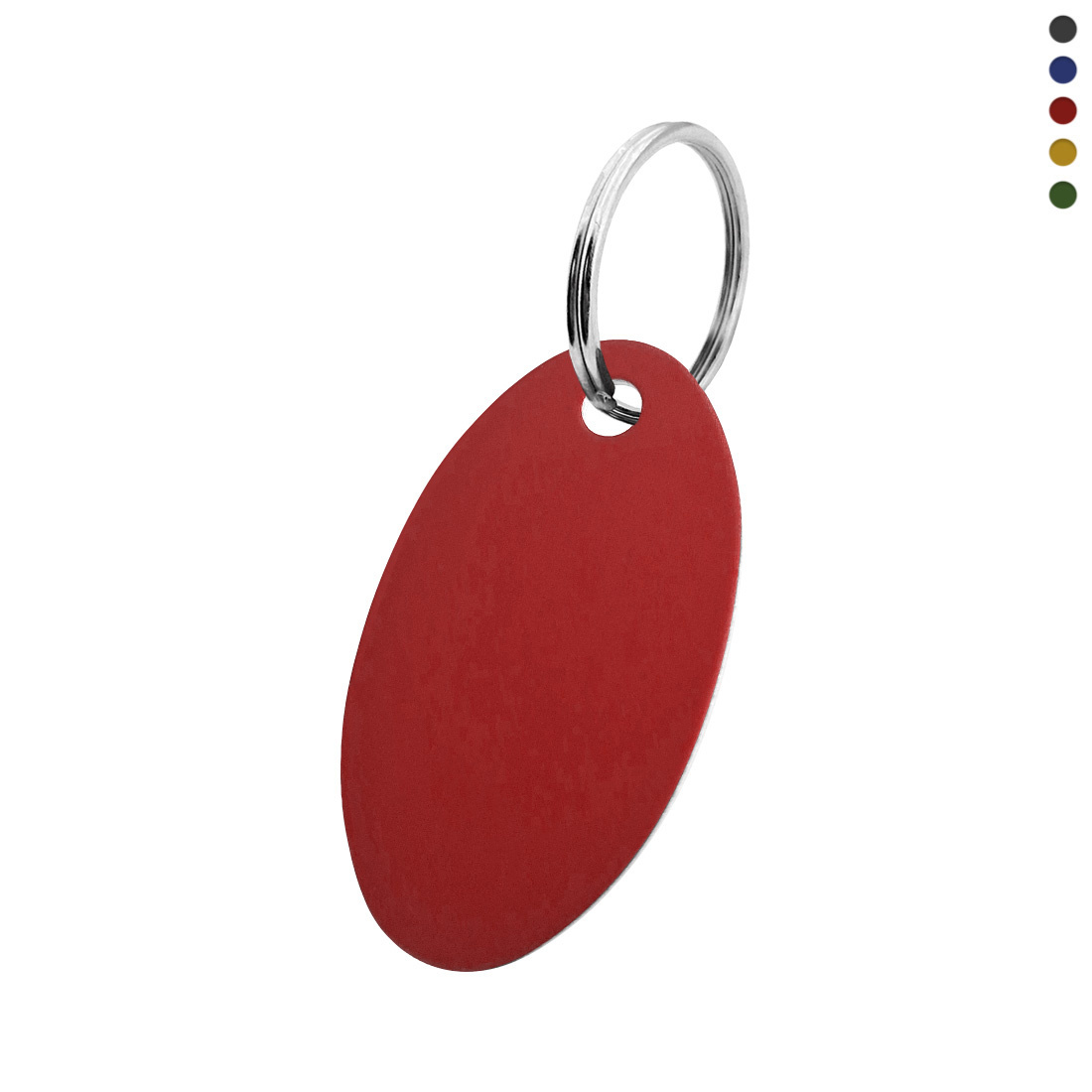 CombiCraft Blanco aluminium sleutellabel 40x24mm ovaal - per stuk