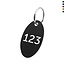 CombiCraft Aluminium sleutellabel 40x24mm met nummer ovaal - per stuk