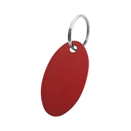 CombiCraft Aluminium sleutellabel 40x24mm met nummer ovaal - per stuk