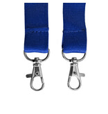 Blanco keycord of lanyard met bevestigingsclips blauw - per stuk