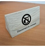 Tafelbordje van douglas hout 110x57mm met eigen ontwerp - per 1 stuk