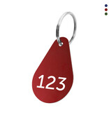 CombiCraft Aluminium sleutellabel 45x29mm met nummer druppel - per stuk