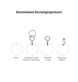CombiCraft Blanco aluminium sleutellabel 88,5x44mm eclips - per stuk