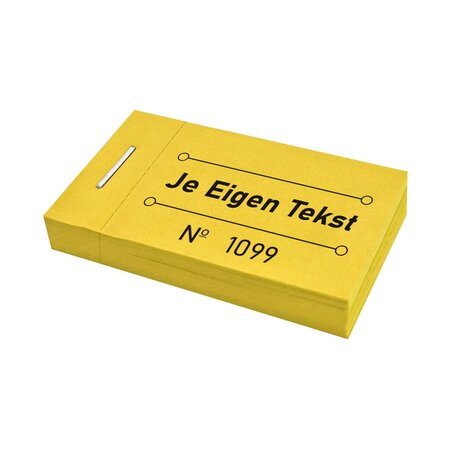 CombiCraft Consumptiebon in boekje met eigen tekst 50x30mm - 50 bonnen per boekje - per 3150 bonnen