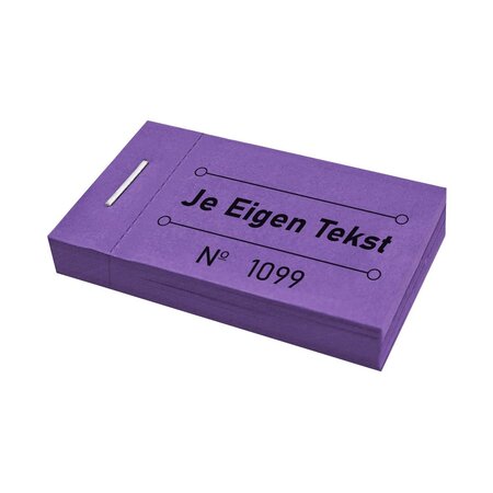 CombiCraft Consumptiebon in boekje met eigen tekst 50x30mm - 50 bonnen per boekje - per 3150 bonnen