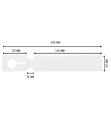 Sleufetiketten 215 x 35 mm op rol voor thermal transferprinter - 200 etiketten