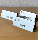 RVS tafelbordje van 120 x 50 mm met eigen ontwerp - per 1 stuk