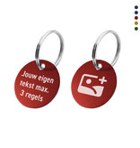 CombiCraft Aluminium sleutellabel met dubbelzijdige gravering van tekst en logo - per stuk